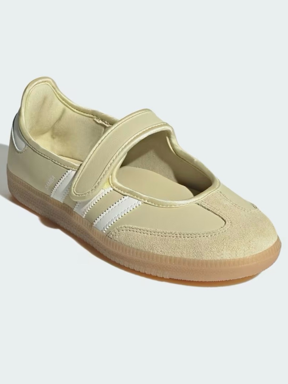 NIB adidas Mary Jane Samba in Yellow / Off White / Gum, Women’s Size 11